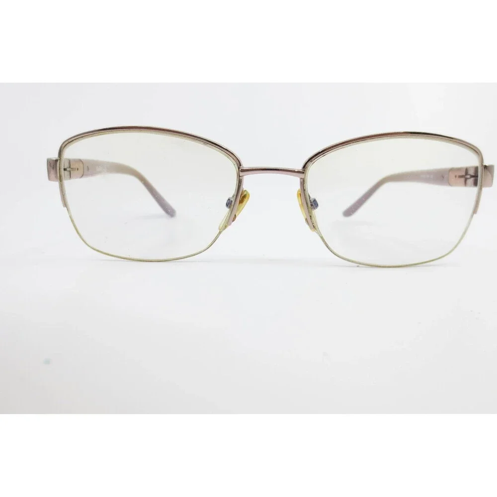 MaxMara MM 1220 NUW Taupe Gold Semi Rimless Cat Eye Eyeglasses Frames 54-18-135